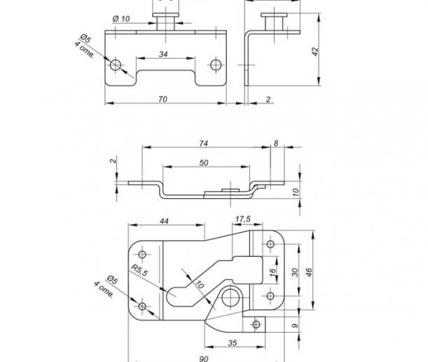 Механізм шарнір Ф.121.01  | Mebtextile
