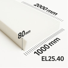 Поролон ППУ EL 2540 товщина 80мм лист 1,0*2,0м (1000x2000мм)