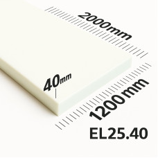 Поролон ППУ EL 2540 толщина 40мм лист 1,2*2,0м (1200x2000мм)