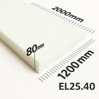 Поролон ППУ EL 2540 товщина 80мм лист 1,2*2,0м (1200x2000мм)
