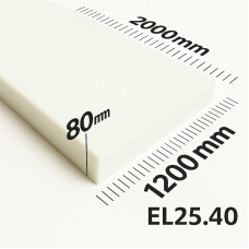 Поролон ППУ EL 2540 товщина 80мм лист 1,2*2,0м (1200x2000мм)