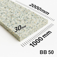 Поролон ППУ ВВ 50 товщина 30мм лист 1,0*2,0м (1000x2000мм)