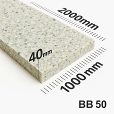 Поролон ППУ ВВ 50 товщина 40мм лист 1,0*2,0м (1000x2000мм)