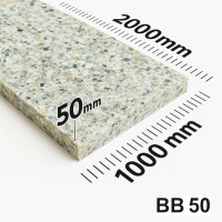 Поролон ППУ ВВ 50 толщина 50мм лист 1,0*2,0м (1000x2000мм)